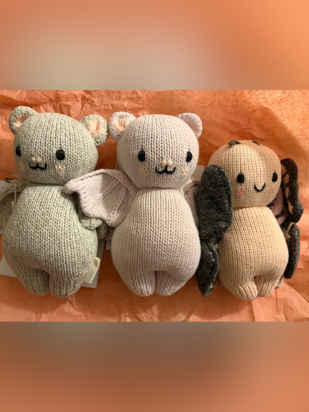 Cuddle and Kind Halloween limited edition baby bat grey/lavender and butterfly